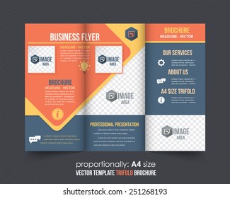 Tri-fold Brochure and Catalog Vector Concept Template 