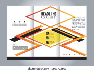 Tri-fold Brochure and Catalog Vector Design Template
