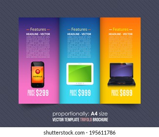 Tri-fold Brochure and Catalog Vector Design Template