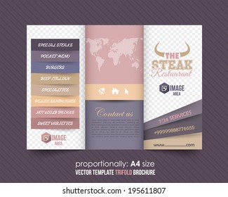 Tri-fold Brochure and Catalog Vector Design Template