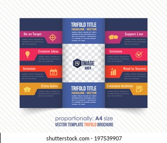 Tri-fold Brochure and Catalog Vector Design Template