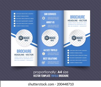 Tri-fold Brochure and Catalog Vector Design Template 