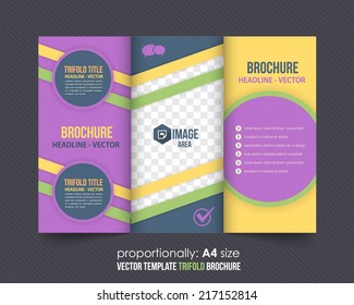 Tri-fold Brochure and Catalog Vector Design Template 