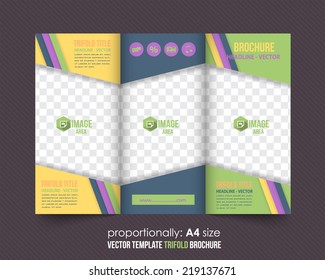 Tri-fold Brochure and Catalog Vector Design Template 