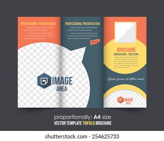 Tri-fold Brochure and Catalog Vector Design Template 