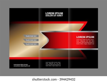 Tri-fold Brochure and Catalog Vector Design Template
