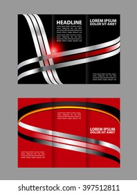 Tri-fold Brochure and Catalog Vector Design Template
