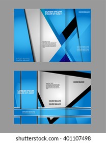 Tri-fold Brochure and Catalog Vector Design Template
