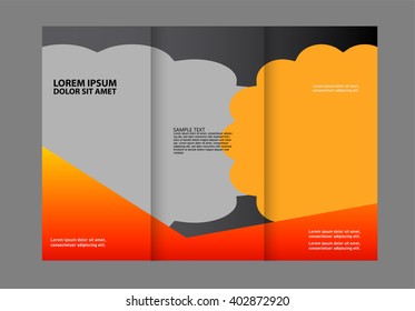Tri-fold Brochure and Catalog Vector Design Template
