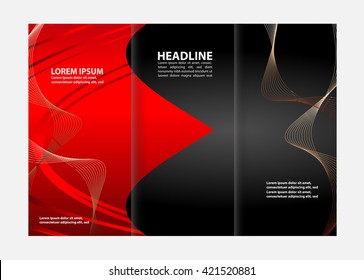 Tri-fold Brochure and Catalog Vector Design Template
