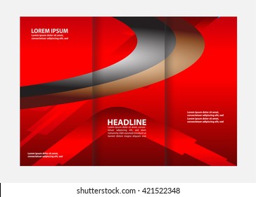 Tri-fold Brochure and Catalog Vector Design Template
