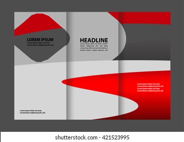 Tri-fold Brochure and Catalog Vector Design Template
