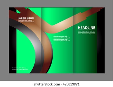 Tri-fold Brochure and Catalog Vector Design Template

