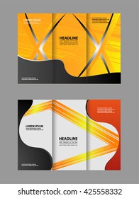 Tri-fold Brochure and Catalog Vector Design Template
