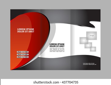 Tri-fold Brochure and Catalog Vector Design Template
