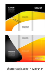 Tri-fold Brochure and Catalog Vector Design Template
