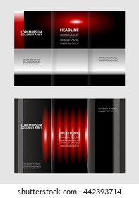 Tri-fold Brochure Catalog Vector Design Template
