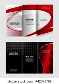 Tri-fold Brochure and Catalog Vector Design Template
