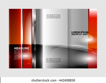 Tri-fold Brochure and Catalog Vector Design Template
