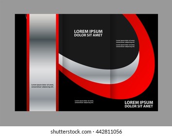 Tri-fold Brochure and Catalog Vector Design Template
