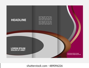 Tri-fold Brochure and Catalog Vector Design Template
