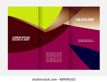 Tri-fold Brochure Catalog Vector Design Template
