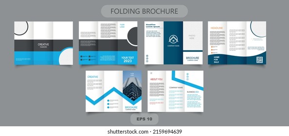 A tri-fold brochure collection for your business Vector graphics.