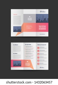 Tri-Fold Brochure Design, 3 Folded Brochure template, Business Advert Brochure
