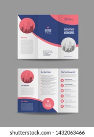 Tri-Fold Brochure Design, 3 Folded Brochure template, Business Advert Brochure