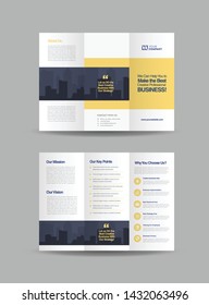 Tri-Fold Brochure Design, 3 Folded Brochure template, Business Advert Brochure