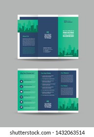 Tri-Fold Brochure Design, 3 Folded Brochure template, Business Advert Brochure