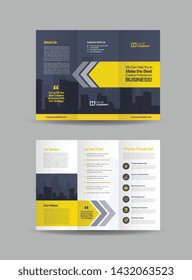 Tri-Fold Brochure Design, 3 Folded Brochure template, Business Advert Brochure