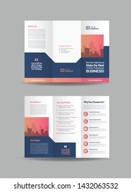 Tri-Fold Brochure Design, 3 Folded Brochure template, Business Advert Brochure