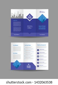 Tri-Fold Brochure Design, 3 Folded Brochure template, Business Advert Brochure