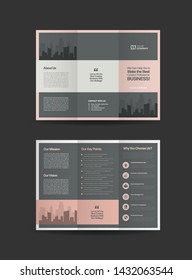 Tri-Fold Brochure Design, 3 Folded Brochure template, Business Advert Brochure