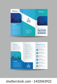 Tri-Fold Brochure Design, 3 Folded Brochure template, Business Advert Brochure