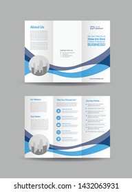 Tri-Fold Brochure Design, 3 Folded Brochure template, Business Advert Brochure