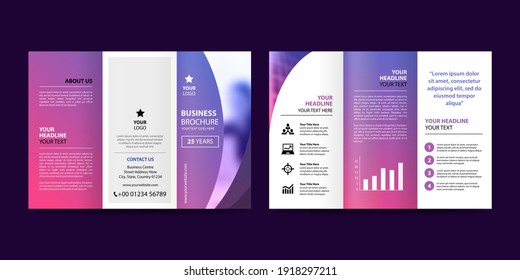 Trifold brochure design. A4 abstract  corporate brochure template. Creative modern business flyer template design.