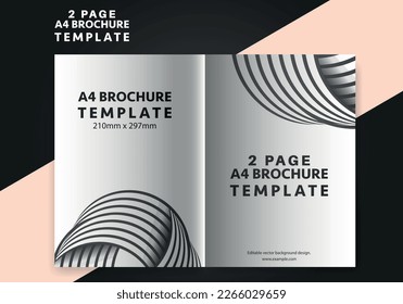 Dreischichtes Broschürendesign. A4-Vorlage für abstrakte Geschäftsbroschüren. Vorlage für kreatives Design-Marketing-Flyer mit Textraum.