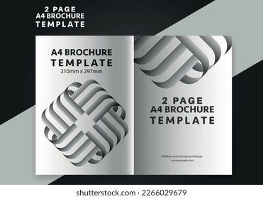 Diseño de folletos triples. A4 plantilla de folleto comercial abstracto. Plantilla de volante de marketing de diseño creativo con espacio de texto.