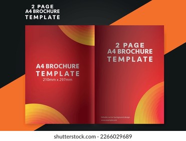 Trifold brochure design. A4 abstract business brochure template. Creative design marketing flyer template with text space.