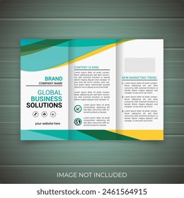 Trifold Broschürendesign, A4 Abstrakte Business Broschüre Vorlage, Broschürendesign, Creative Trifold, geometrische Abstrakte Business Broschüre Vorlage