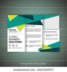 Trifold Brochure Design, A4 Abstract Business Brochure Template, Brochure Design, Creative Tri-fold, Geometric Abstract Business Brochure Template