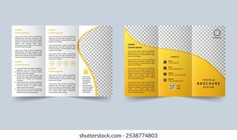 Trifold brochure design - a4 paper size ratio - editable eps file