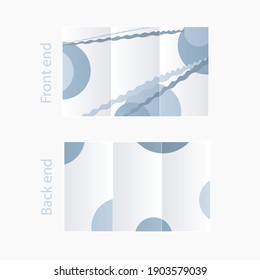 Tri-fold brochure design. Blue template for web, for print typography design element stock vector illustration
