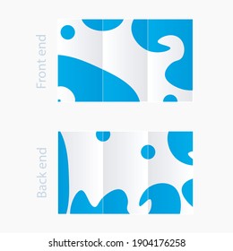 Tri-fold brochure design. Blue template for web, for print typography design element stock vector illustration