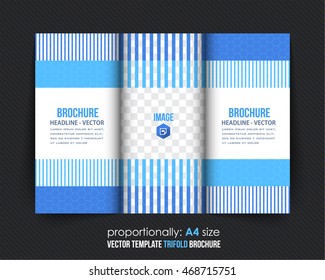 Tri-fold Brochure Design, Business Catalog Vector Template