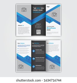 Trifold brochure design, Business trifold brochure, Construction trifold brochure template, Corporate trifold brochure.