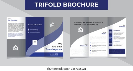 Trifold brochure design, Business trifold brochure, Corporate trifold brochure, travel trifold brochure template.