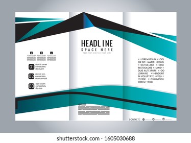 Tri-fold Brochure Design and Catalog Vector

